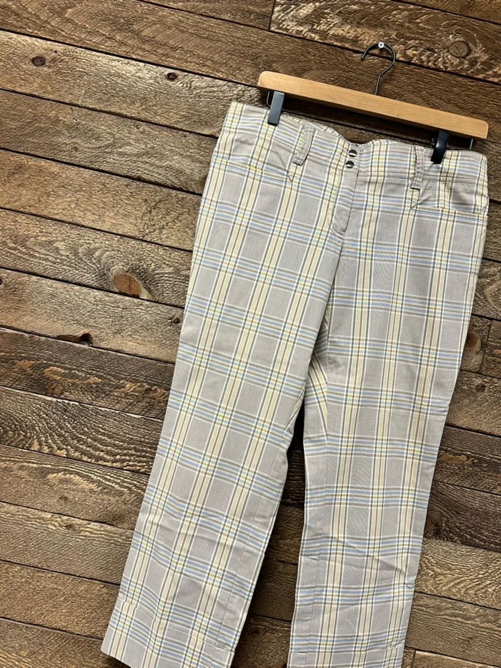 W by Worth Plaid Cropped Ankle Pants Size 4